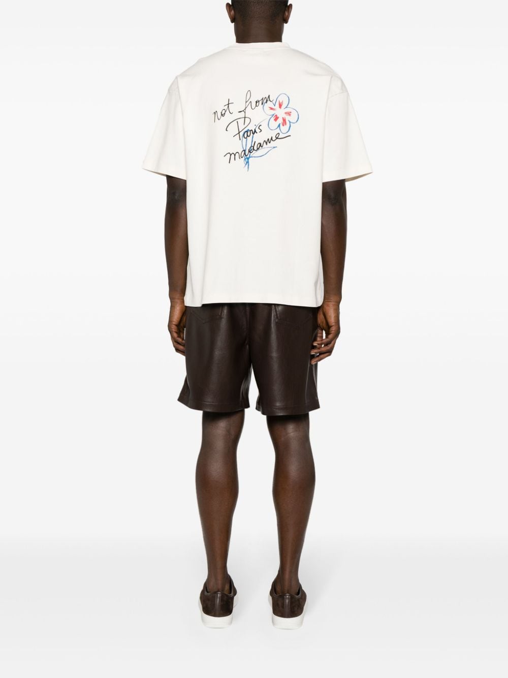Drôle de Monsieur - Le T-Shirt crème Slogan Esquisse - Lothaire