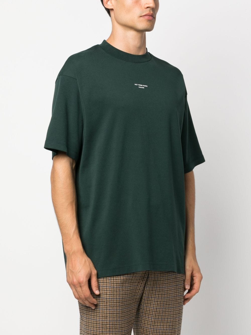 Drôle de Monsieur - Le T-shirt vert 'Slogan' - Lothaire