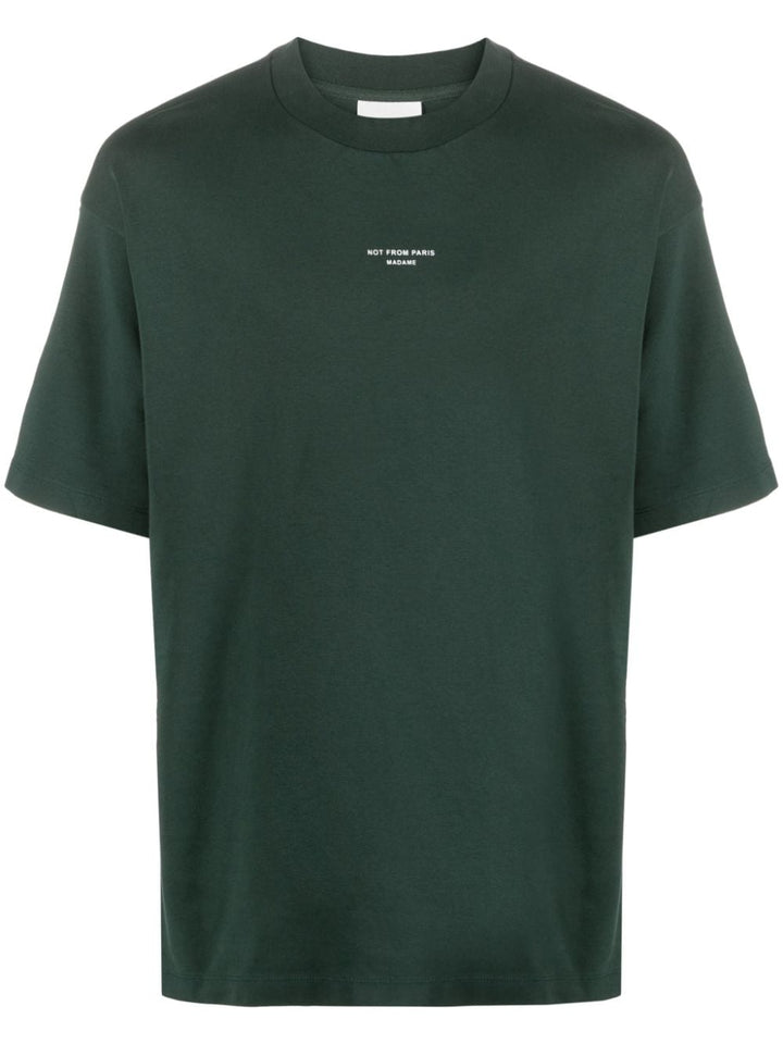 Drôle de Monsieur - Le T-shirt vert 'Slogan' - Lothaire