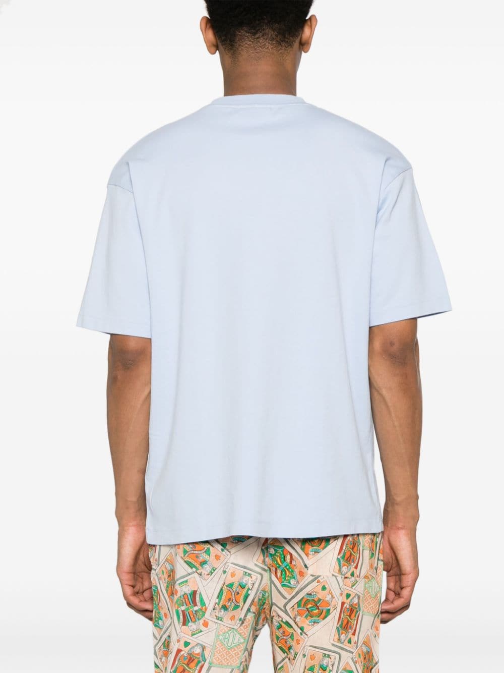 Drôle de Monsieur - T-shirt bleu ciel en coton à slogan imprimé - Lothaire