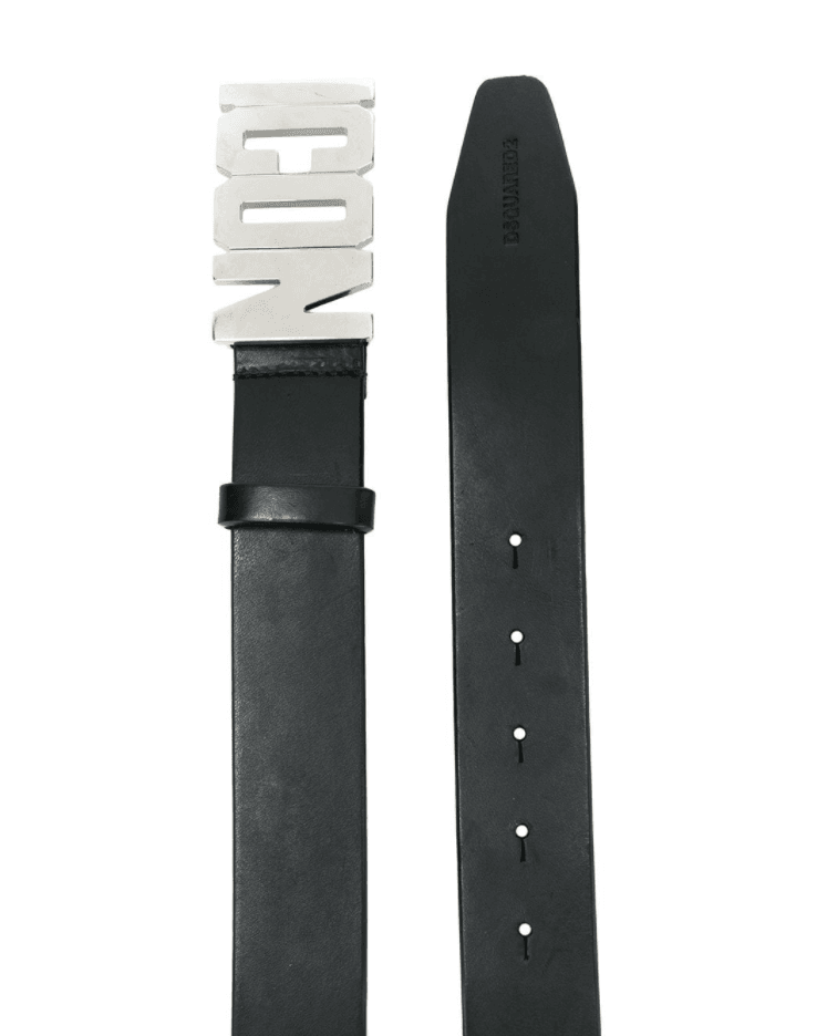 DSQUARED ceinture Icon en cuir et logo laiton - Lothaire boutiques (6553284870309)