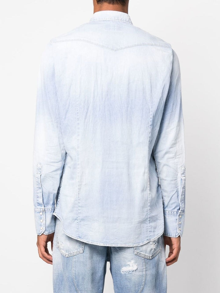 Dsquared2 Chemise en jean à étiquette logo - Lothaire
