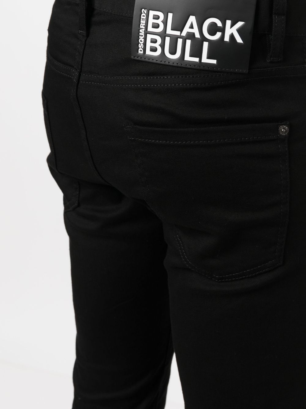 Dsquared2 Jean brut noir slim à patch logo - Lothaire