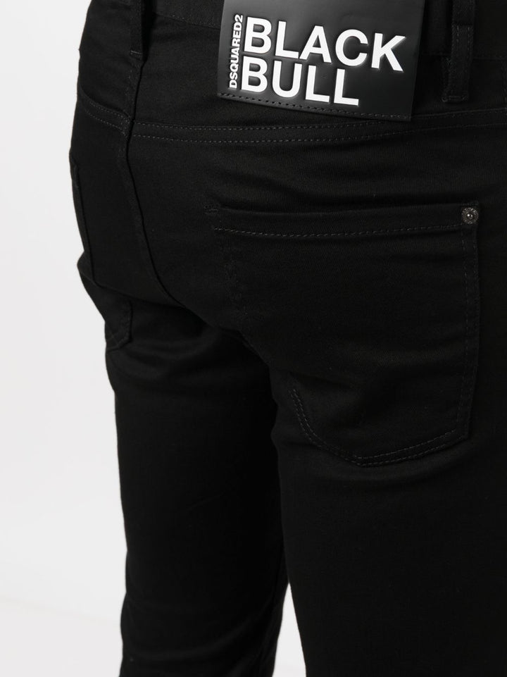 Dsquared2 Jean brut noir slim à patch logo - Lothaire