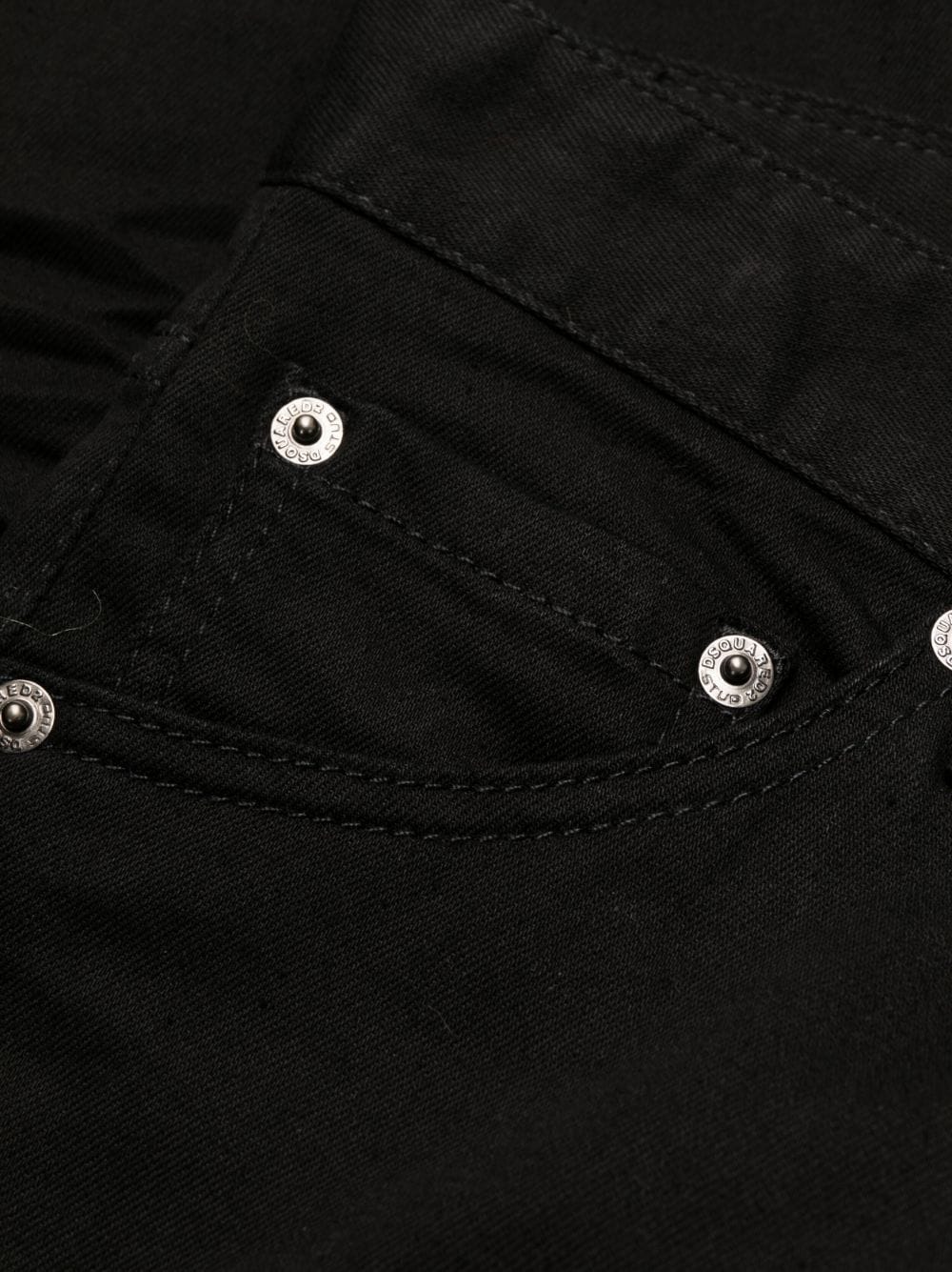 Dsquared2 Jean brut noir slim à patch logo - Lothaire