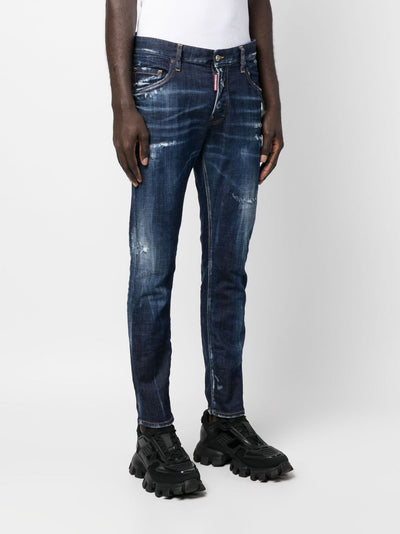 Dsquared2 Jean cigarette à effet usé - Lothaire