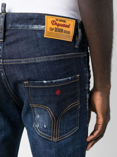 Dsquared2 Jean cigarette à effet usé - Lothaire