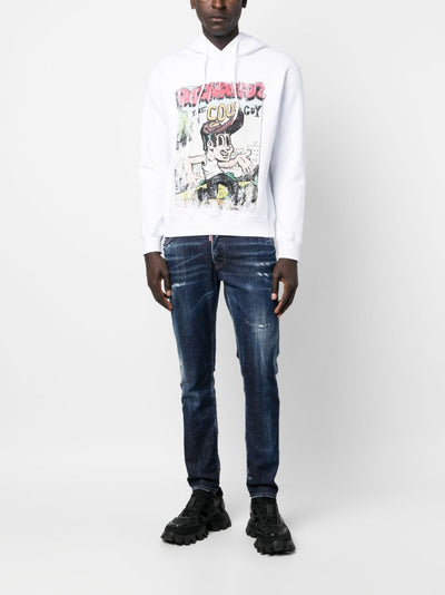 Dsquared2 Jean cigarette à effet usé - Lothaire