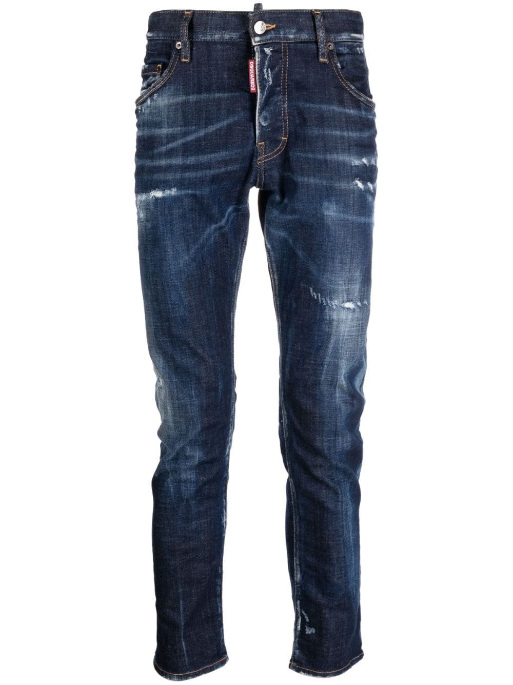 Dsquared2 Jean cigarette à effet usé - Lothaire