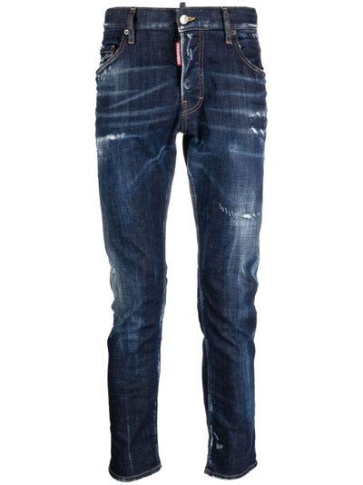 Dsquared2 Jean cigarette à effet usé - Lothaire