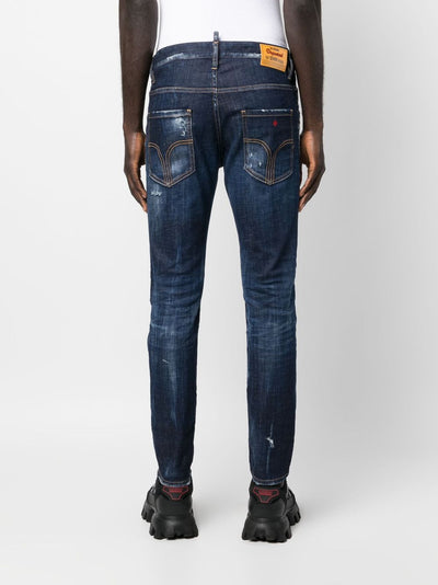 Dsquared2 Jean cigarette à effet usé - Lothaire