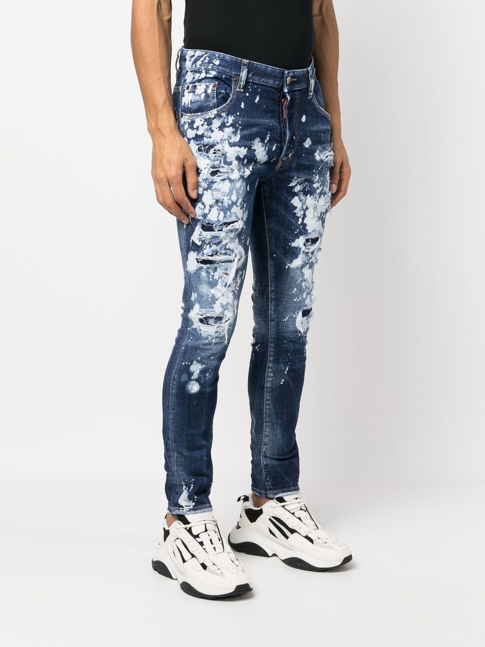 Dsquared2 Jean skinny avec effet taches de peinture - Lothaire