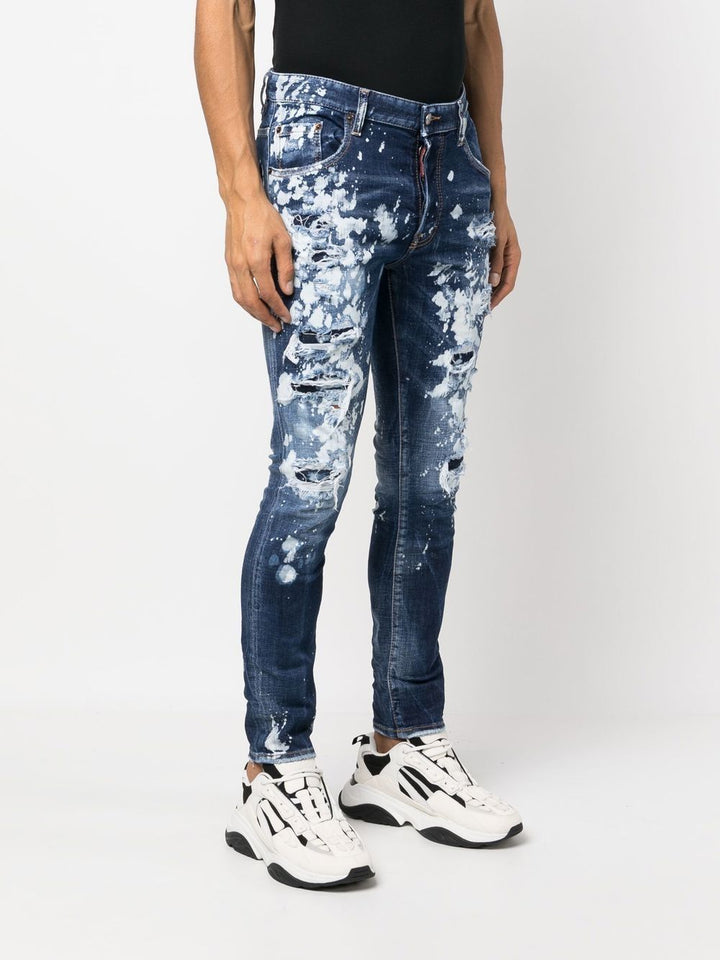 Dsquared2 Jean skinny avec effet taches de peinture - Lothaire