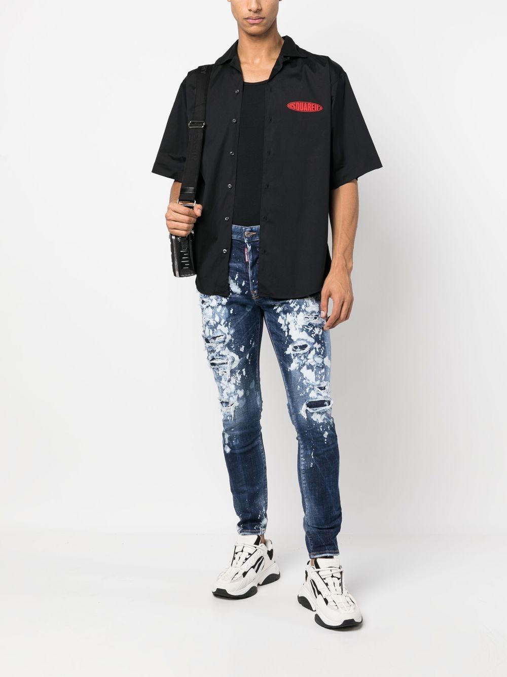 Dsquared2 Jean skinny avec effet taches de peinture - Lothaire