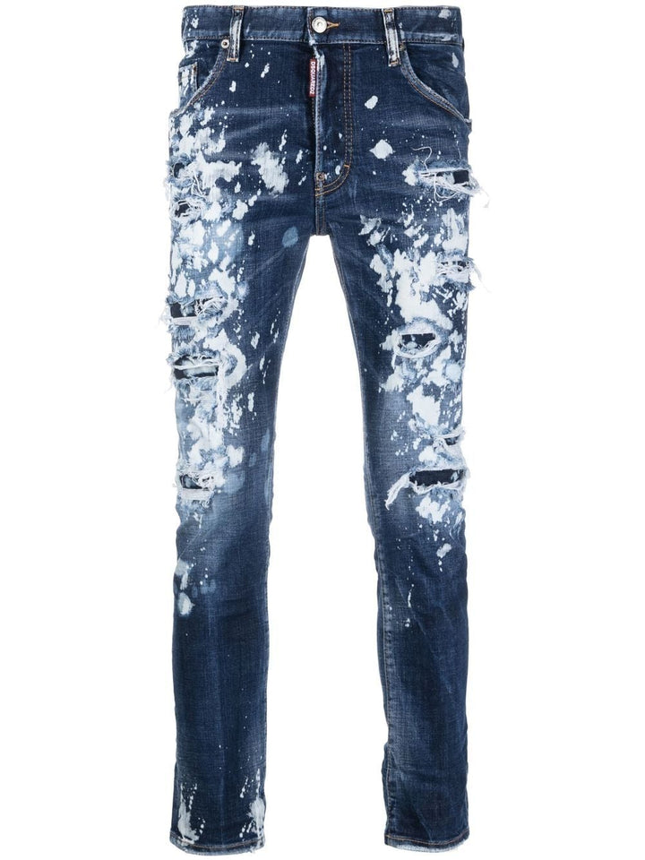 Dsquared2 Jean skinny avec effet taches de peinture - Lothaire