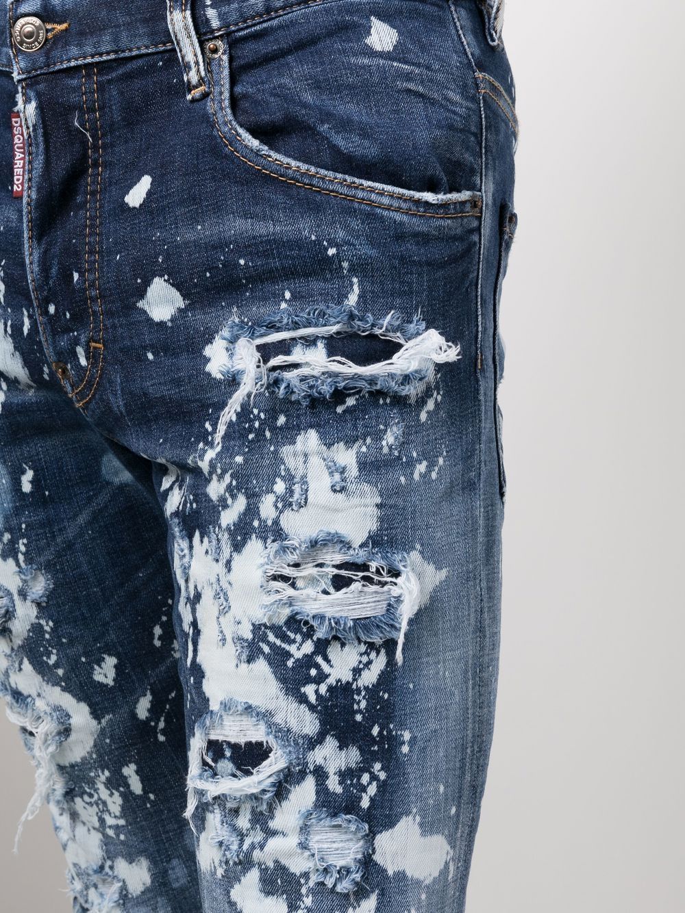 Dsquared2 Jean skinny avec effet taches de peinture - Lothaire