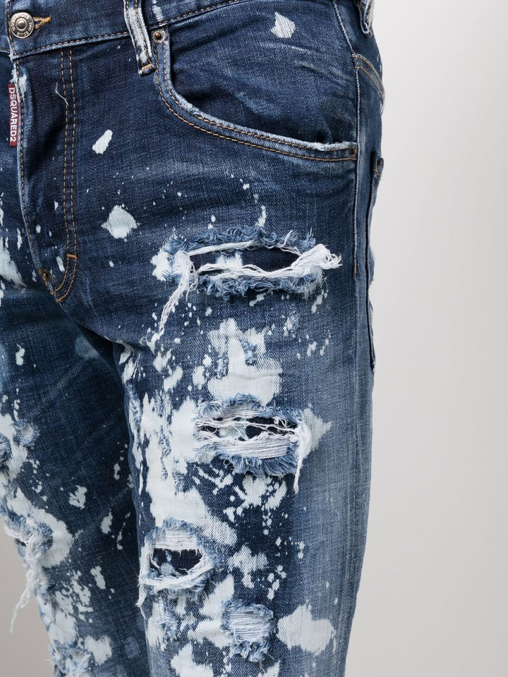 Dsquared2 Jean skinny avec effet taches de peinture - Lothaire