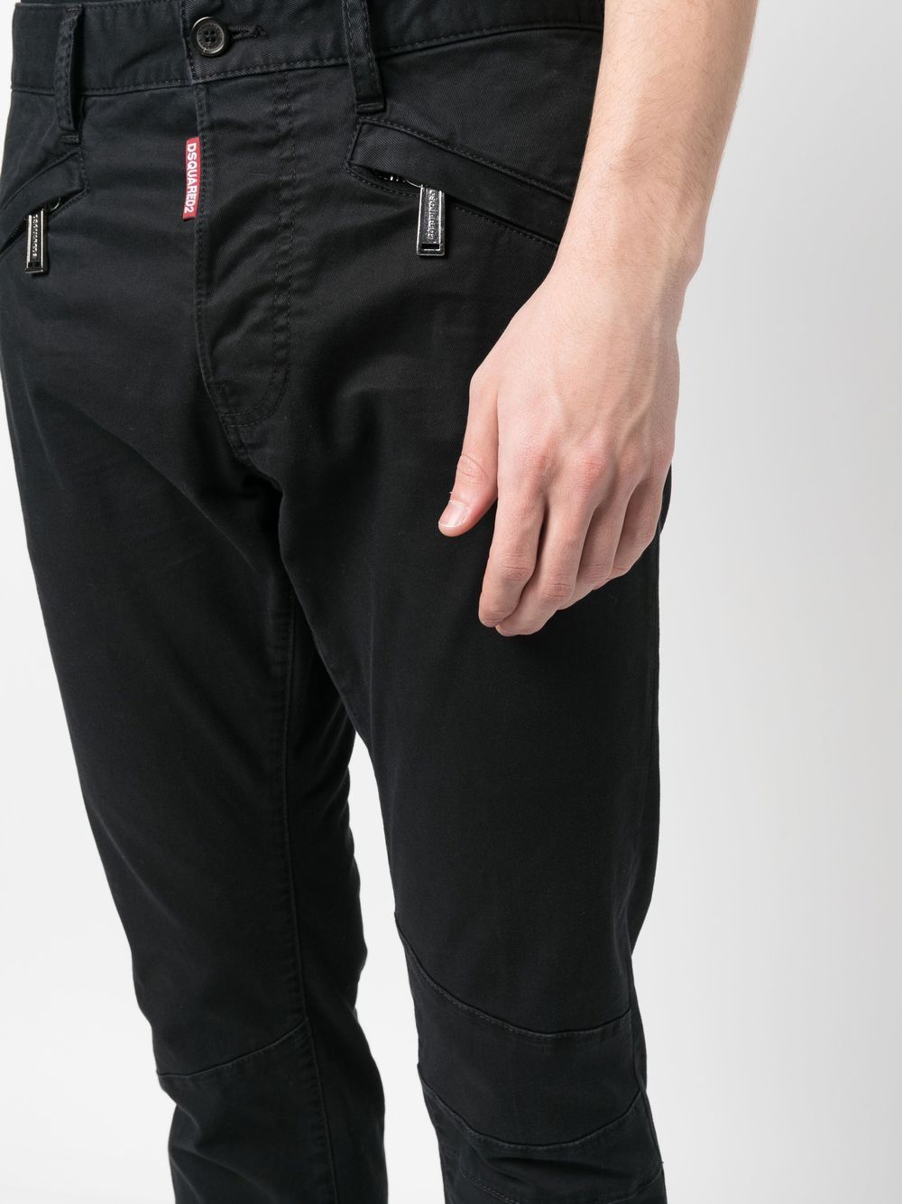 Dsquared2 Pantalon Black à poches zippées - Lothaire