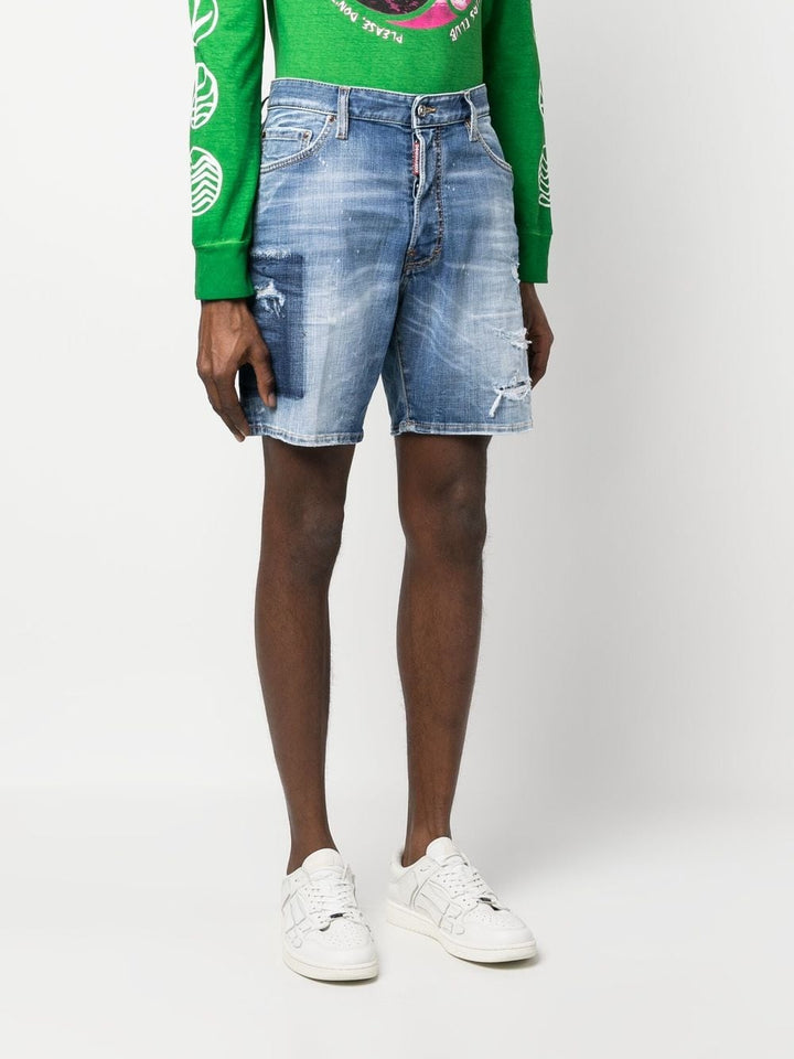 Dsquared2 Short en jean à effet usé - Lothaire