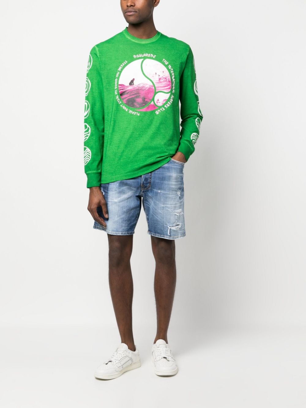 Dsquared2 Short en jean à effet usé - Lothaire