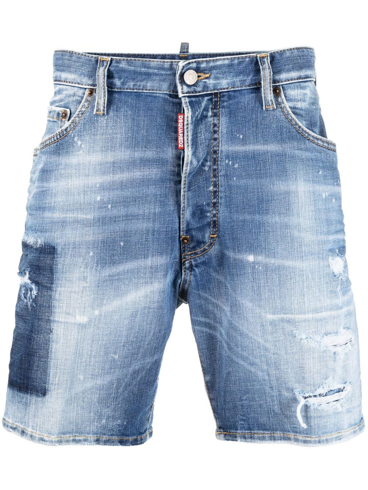 Dsquared2 Short en jean à effet usé - Lothaire