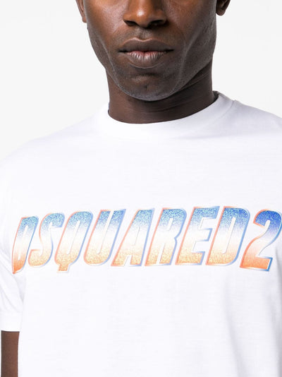 Dsquared2 T-shirt blanc en coton à logo imprimé - Lothaire