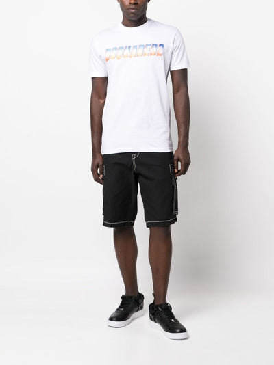 Dsquared2 T-shirt blanc en coton à logo imprimé - Lothaire