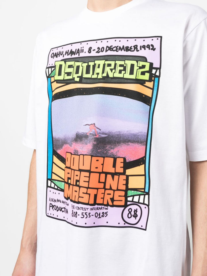 Dsquared2 t-shirt en coton à imprimé graphique - Lothaire