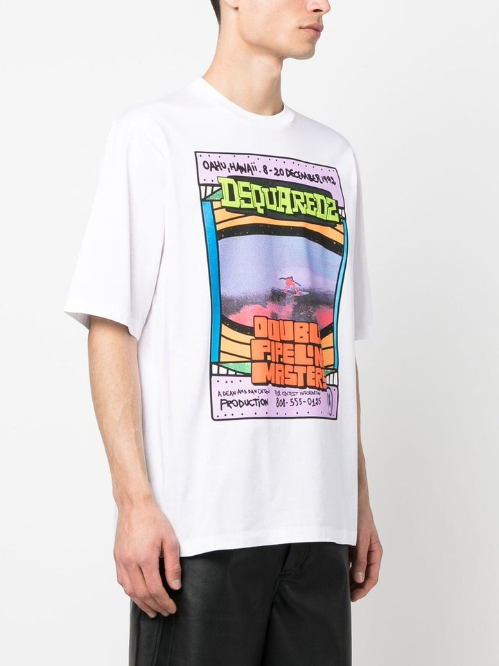 Dsquared2 t-shirt en coton à imprimé graphique - Lothaire