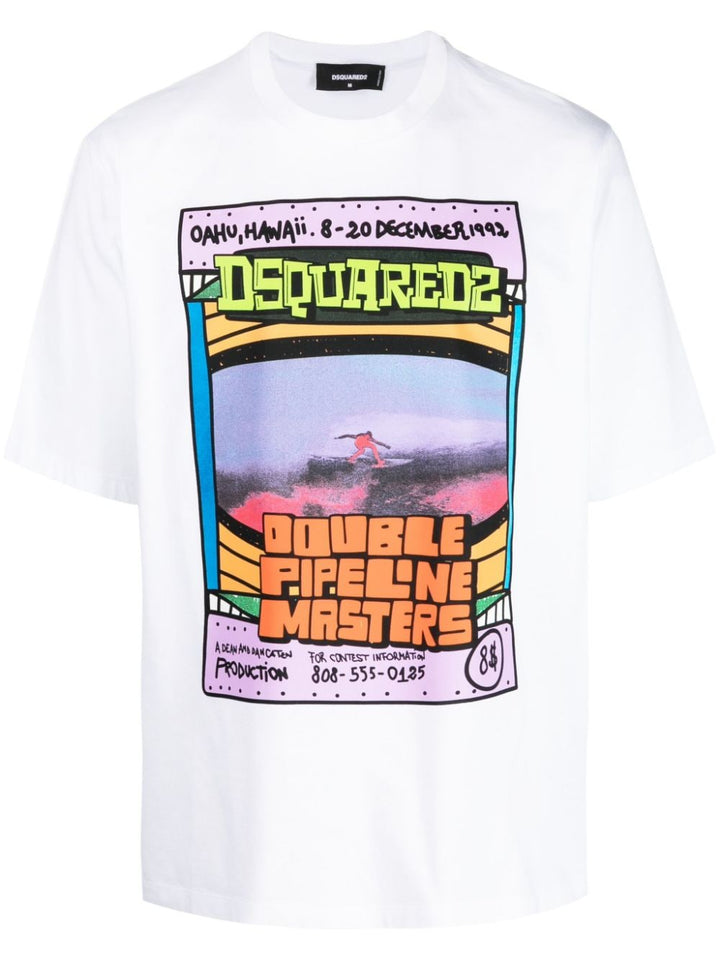 Dsquared2 t-shirt en coton à imprimé graphique - Lothaire