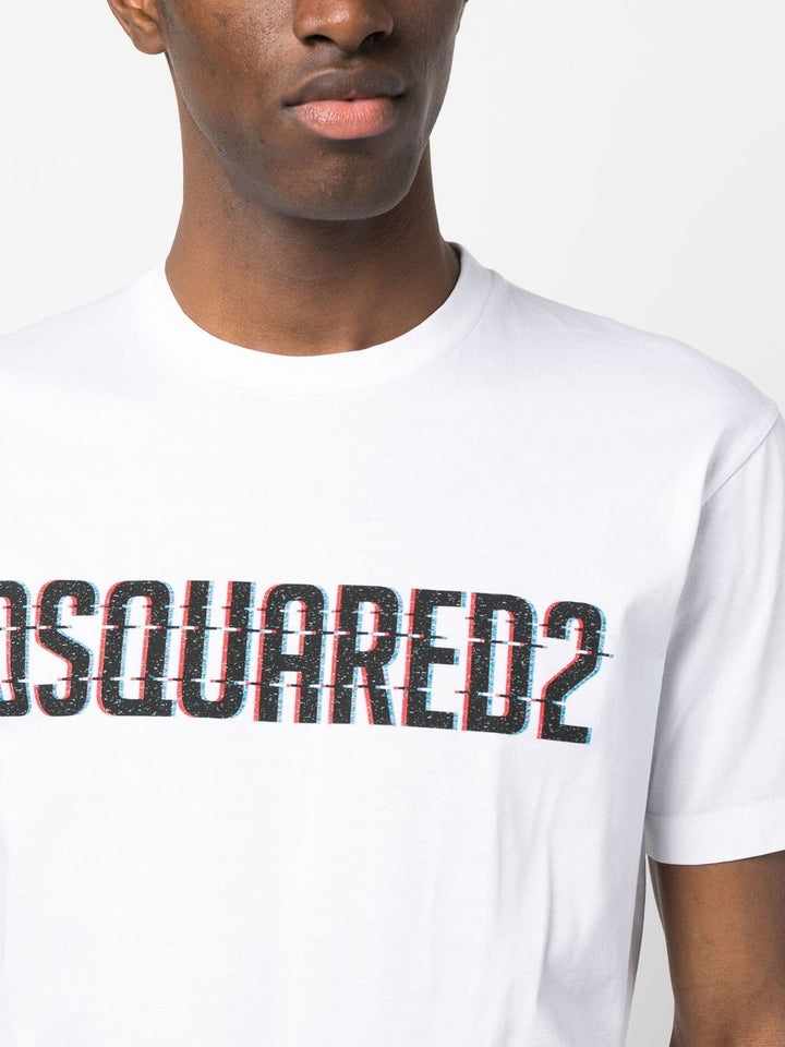 Dsquared2 t-shirt white à logo imprimé - Lothaire