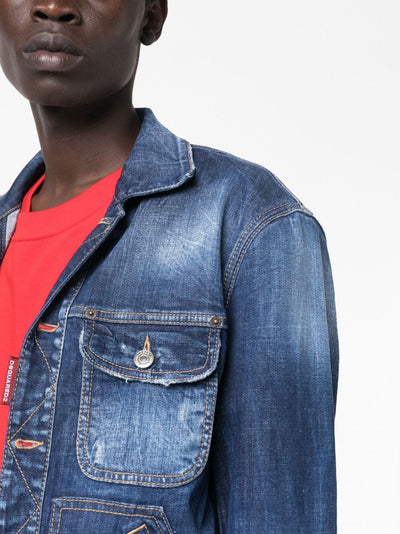 Dsquared2 Veste Jean effet usé - Lothaire