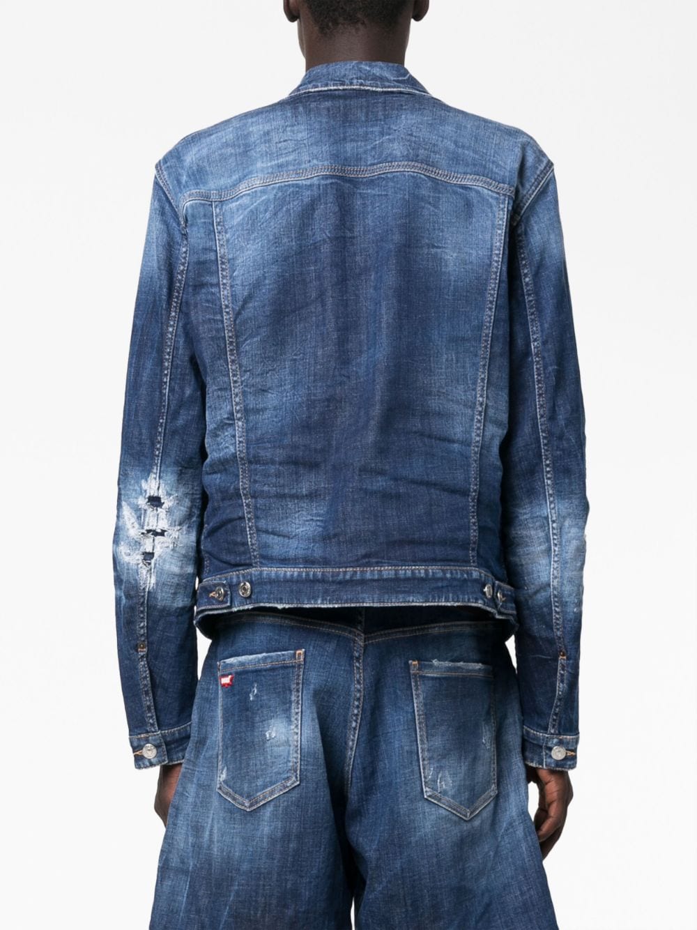 Dsquared2 Veste Jean effet usé - Lothaire