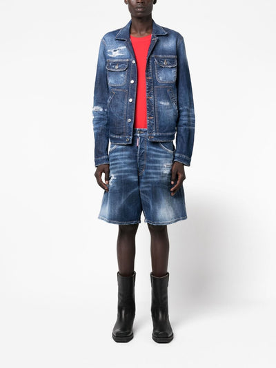 Dsquared2 Veste Jean effet usé - Lothaire