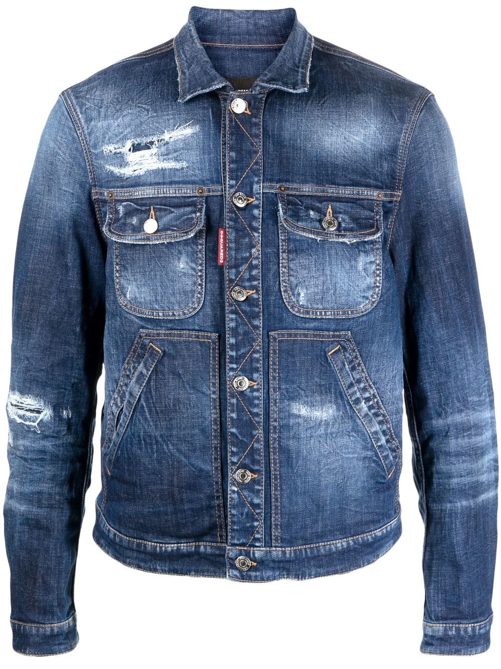 Dsquared2 Veste Jean effet usé - Lothaire