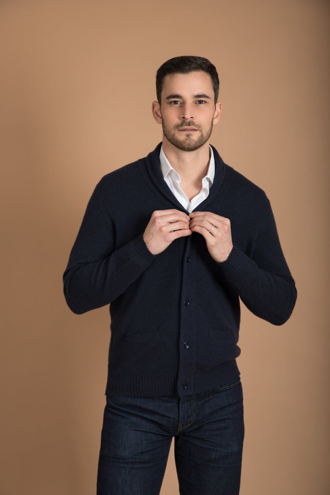 ESTHEME - Veste homme col châle I 2 Fils I 100% Cachemire - Lothaire boutiques (7115658789029)