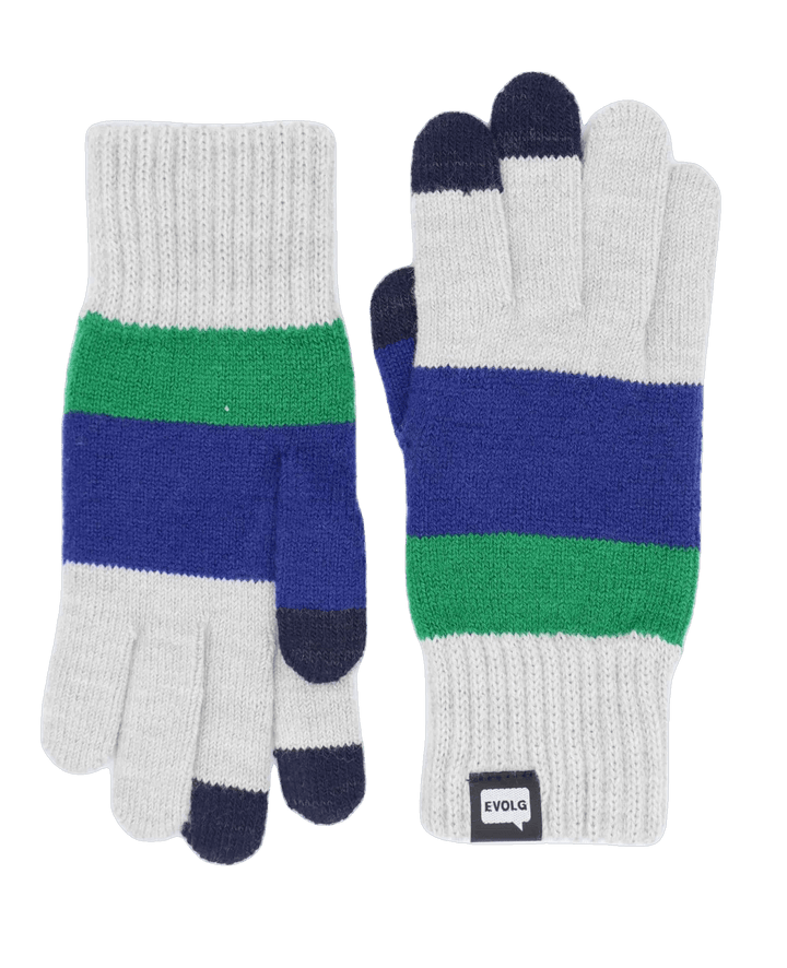 Evolg Gants Maille AXIS Gris / Bleu / Vert - Lothaire