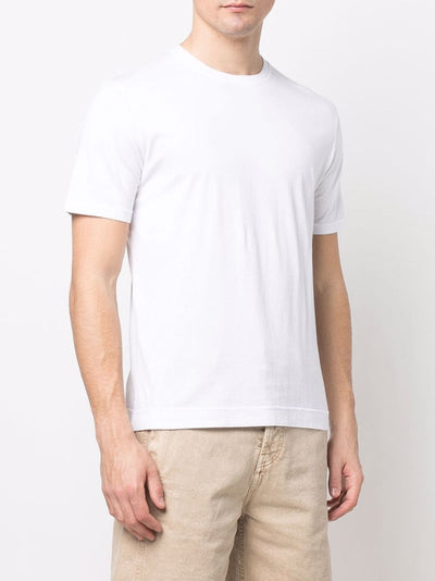 Fedeli -T-shirt à col rond blanc - Lothaire boutiques