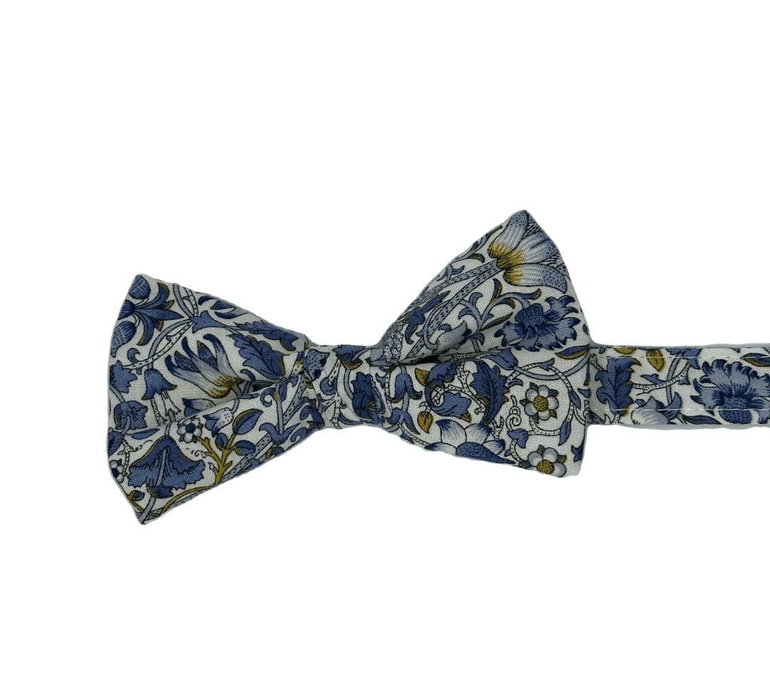 Grège Création - Noeud Papillon Fleuri Bleu - Lothaire