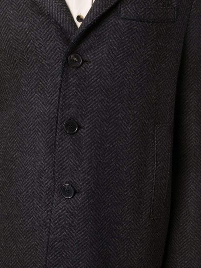 Harris Wharf London - manteau à simple boutonnage Anthracite - Lothaire boutiques (6983837679781)