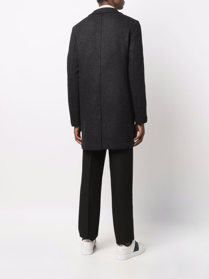 Harris Wharf London - manteau à simple boutonnage Anthracite - Lothaire boutiques (6983837679781)