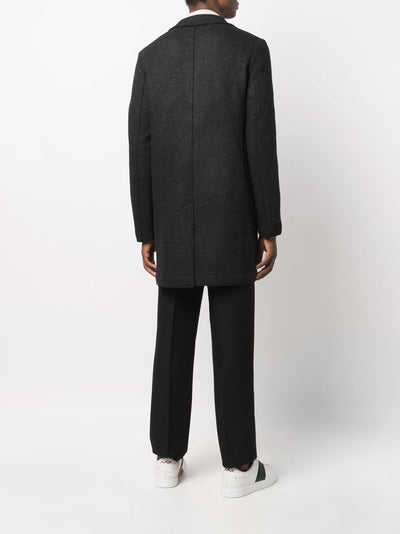 Harris Wharf London - manteau à simple boutonnage Anthracite - Lothaire boutiques (6983837679781)