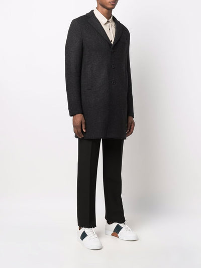 Harris Wharf London - manteau à simple boutonnage Anthracite - Lothaire boutiques (6983837679781)