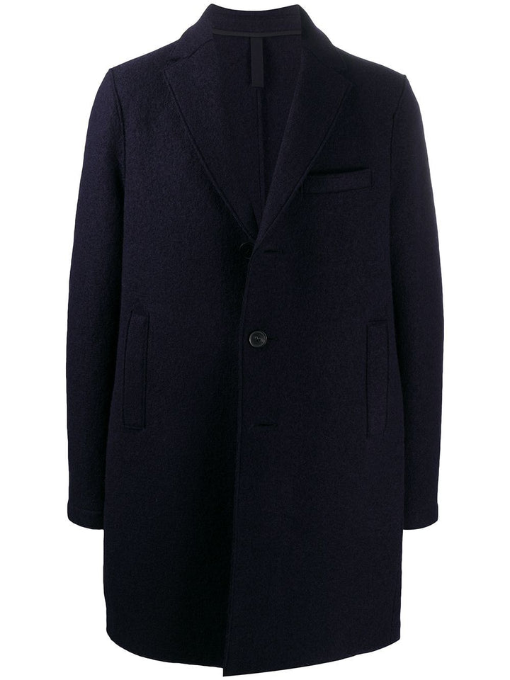 Harris Wharf London - Manteau droit classique Marine - Lothaire boutiques (7069734731941)