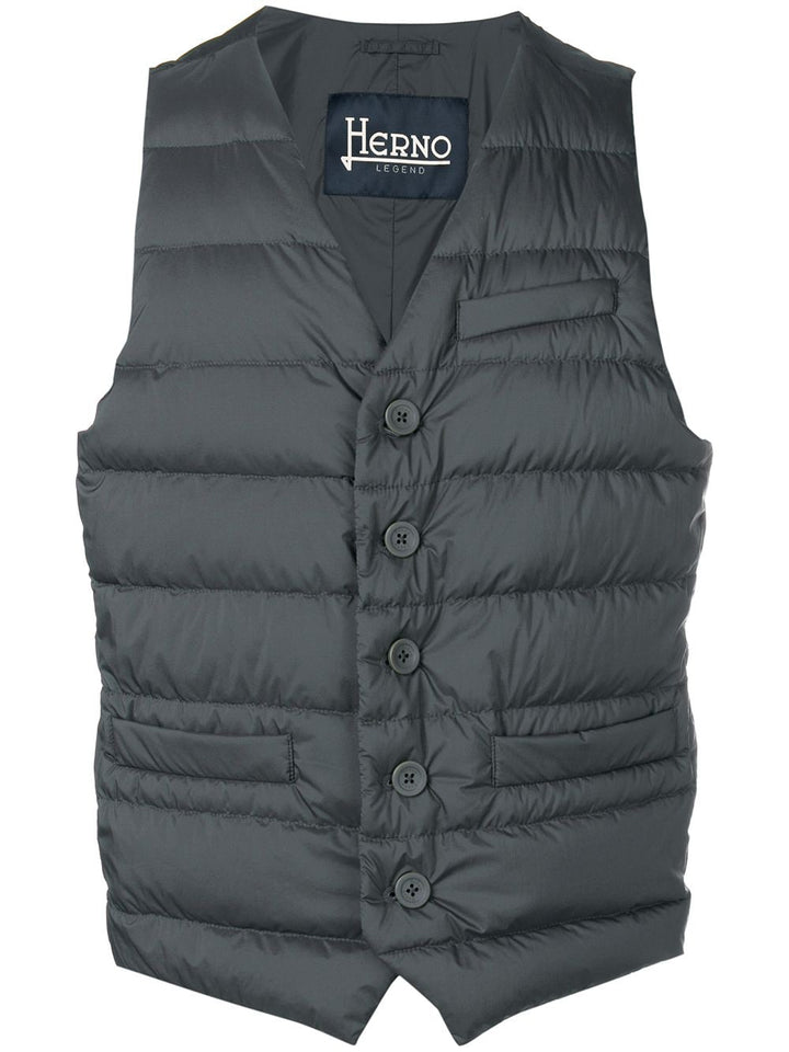 Herno - Gilet gris à design matelassé - Lothaire