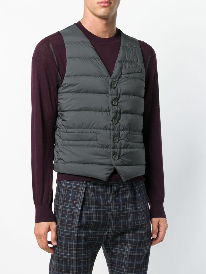 Herno - Gilet gris à design matelassé - Lothaire