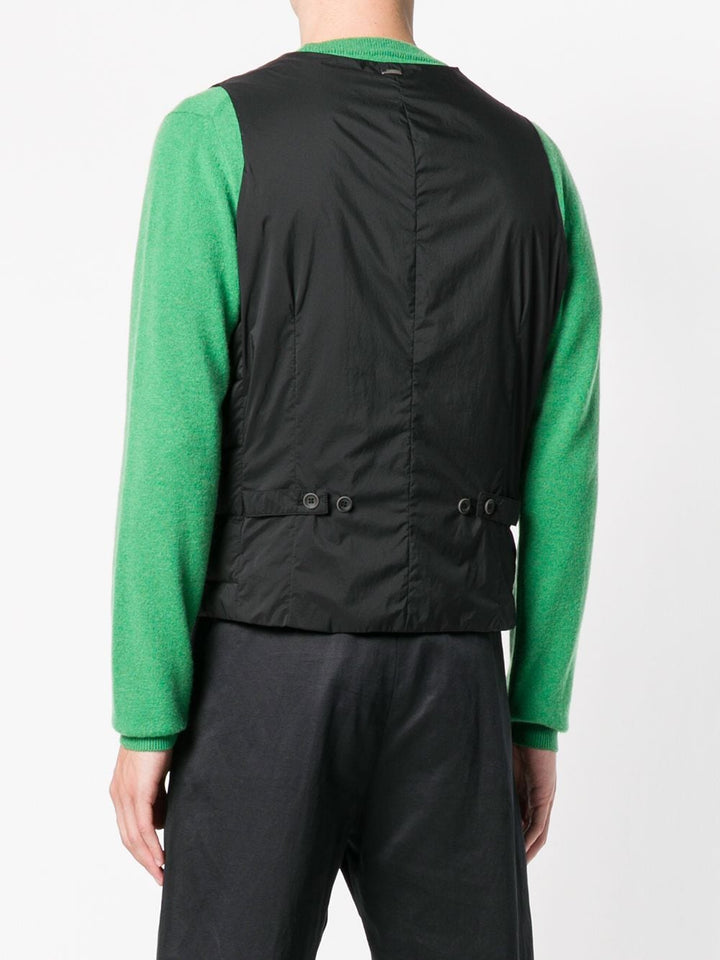 Herno - Gilet noir matelassé à boutonnière - Lothaire