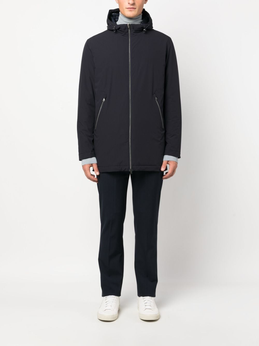 Herno Imperméable navy à capuche - Lothaire