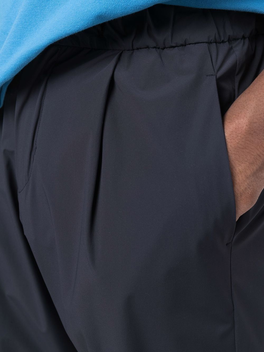Herno - Pantalon navy à taille à lien de resserrage - Lothaire