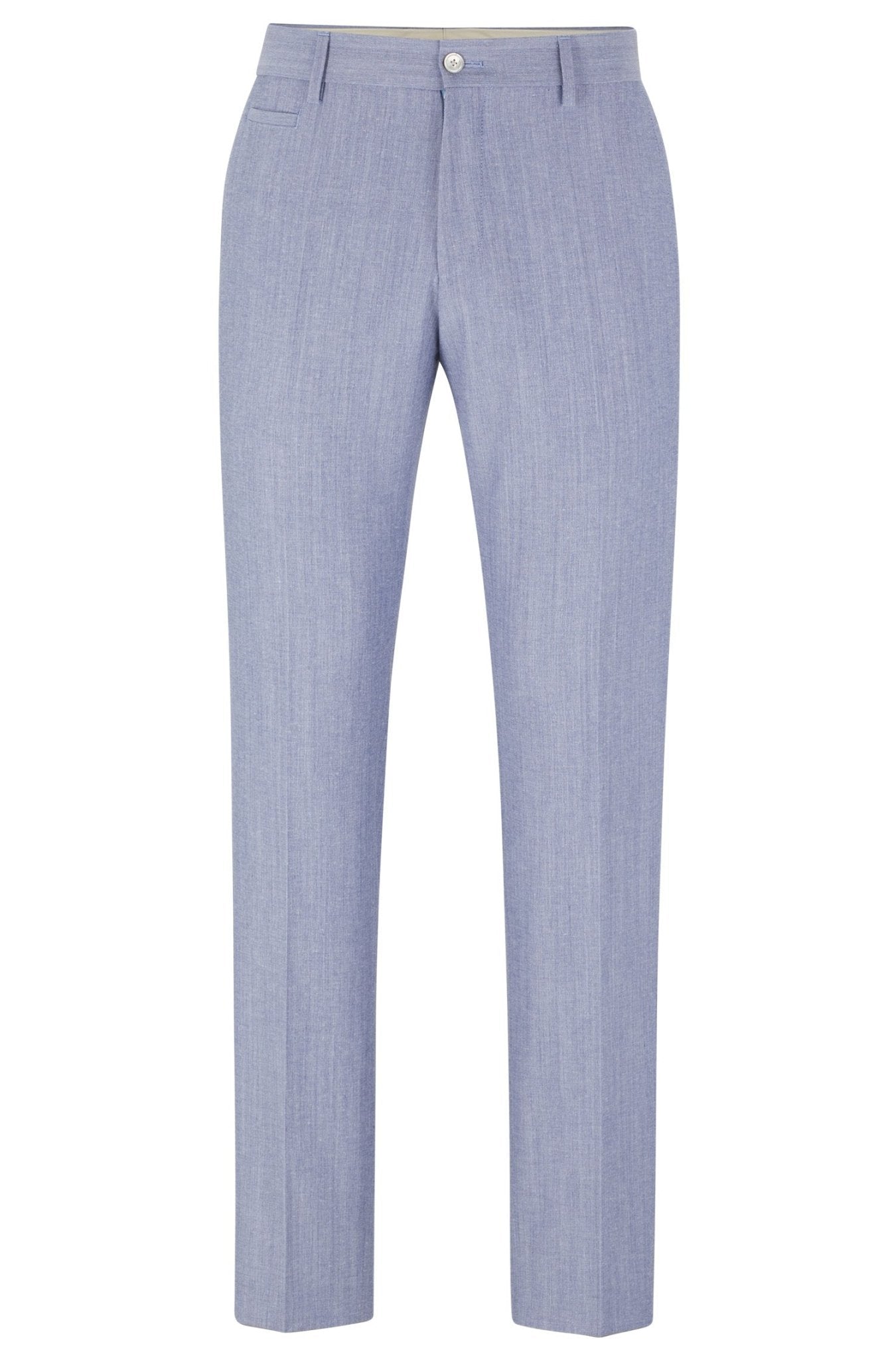 Hugo Boss Pantalon Business Bleu en coton mélangé - Lothaire